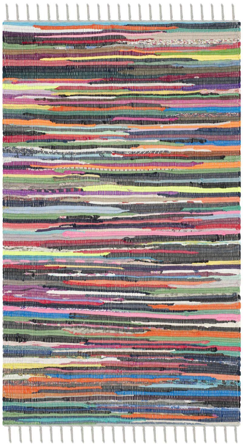 Safavieh Rag Rug RAR121M Area Rug Grey/Multi 4' x 4' ALL0DR_FR5D