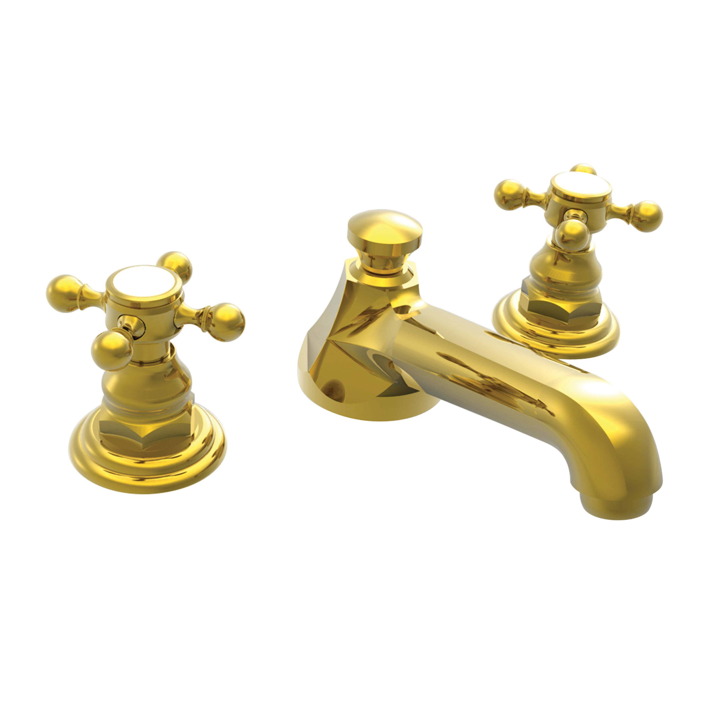 Newport Brass Astor Widespread Lavatory Faucet Uncoated Polished Brass OFHAK2_VUE4