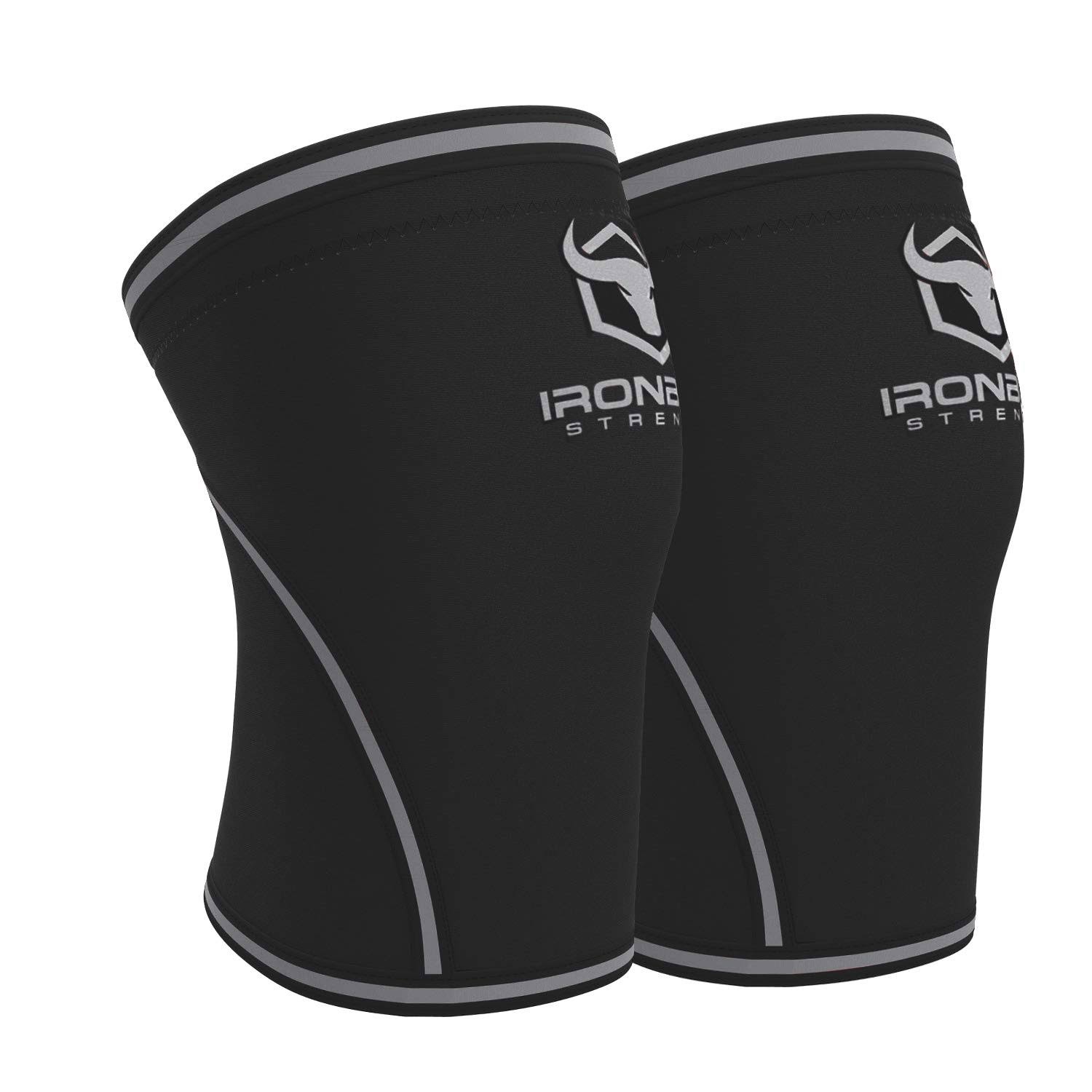 7mm Knee Sleeves, Black/Gray / AZZ34L_M83P