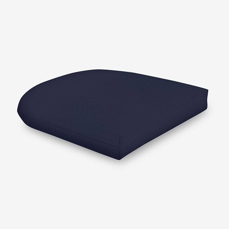 Sunbrella Contoured Chair Cushion - Navy - Blue, One size, Polyester Synthetic | The Company GWT1DY_PPLS