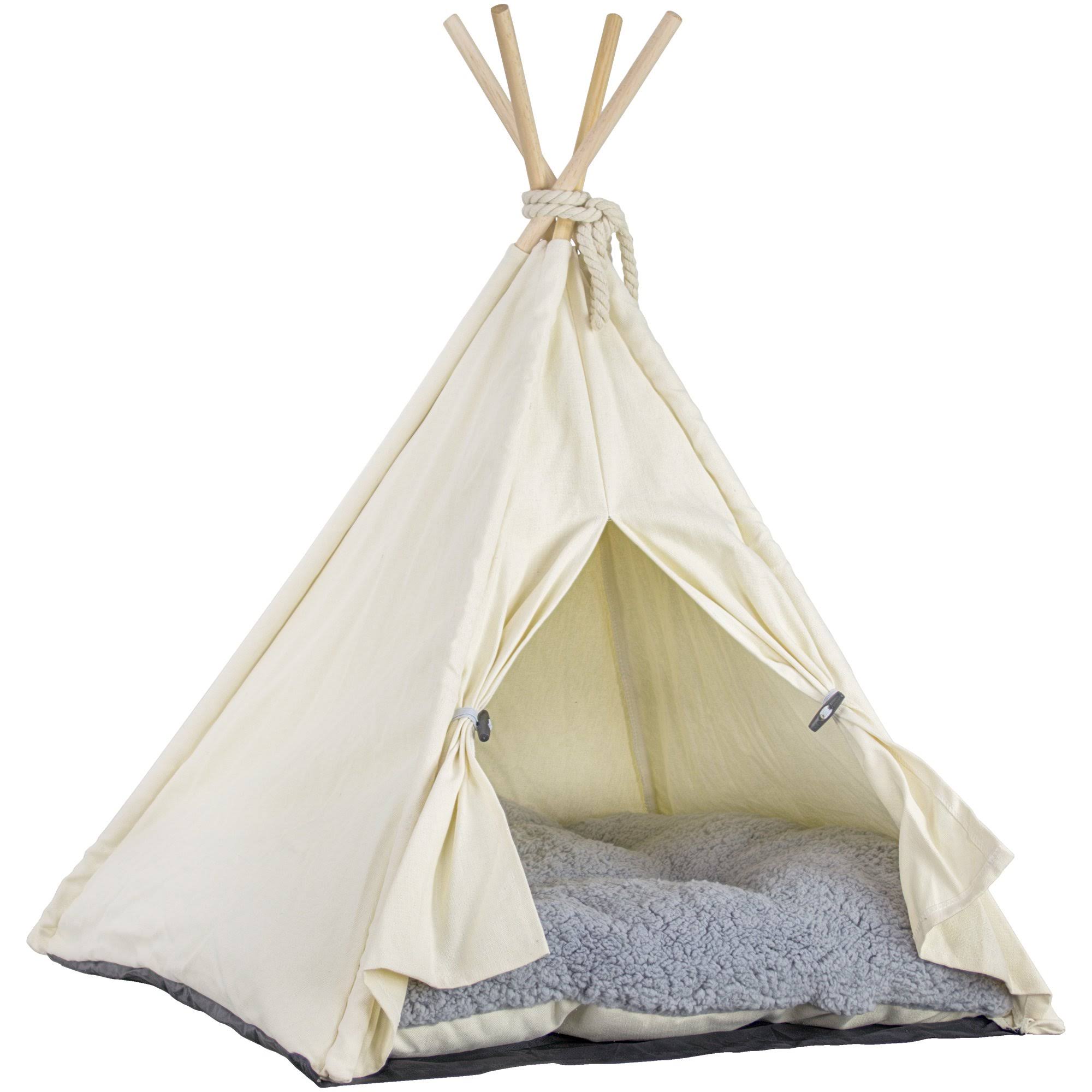 Pet Teepee Portable Dog Cat Bed with Cushion - DEPMSE_Q92K