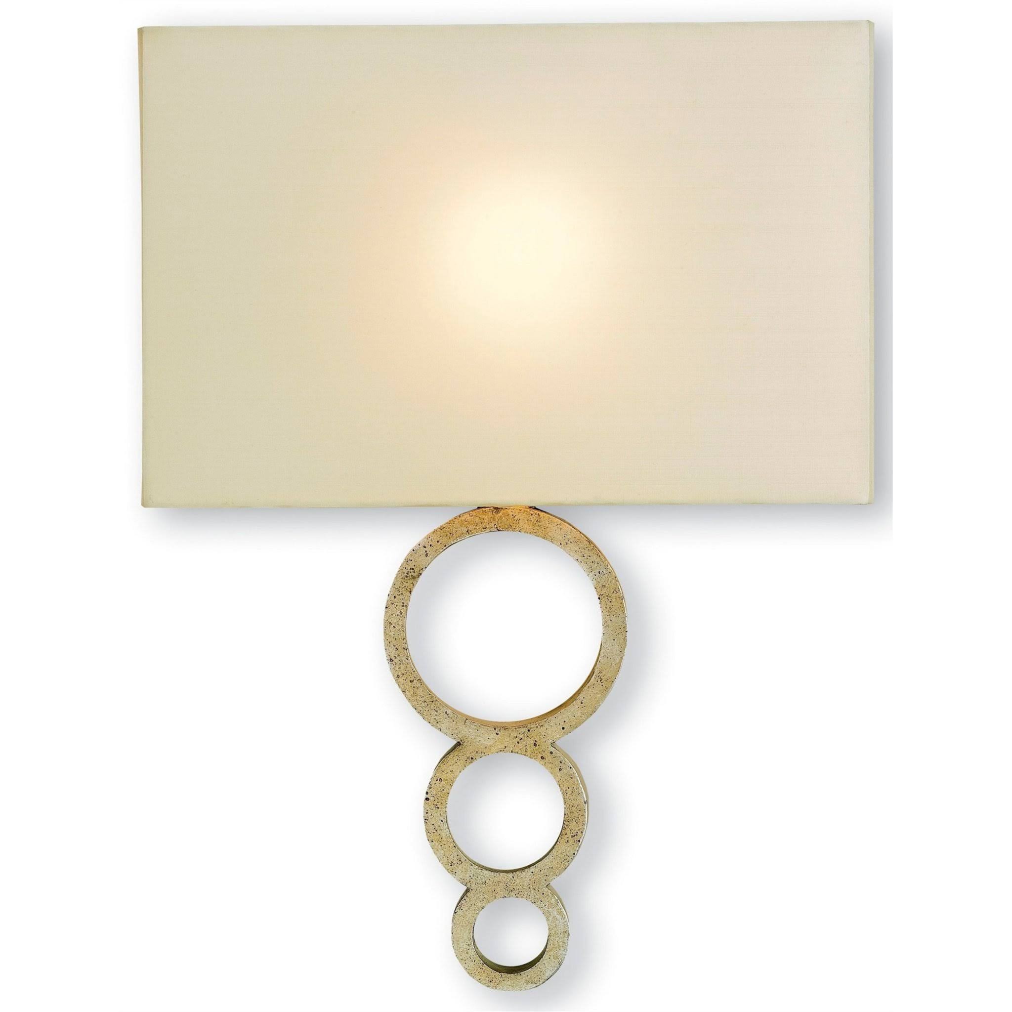 Currey Company 5906 Pembroke Wall Sconce in Silver NUN9JC_UCJI