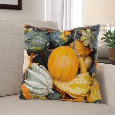 Gilpin Pumpkins Indoor/Outdoor Throw Pillow The Holiday 4LSU2G_CJ1F