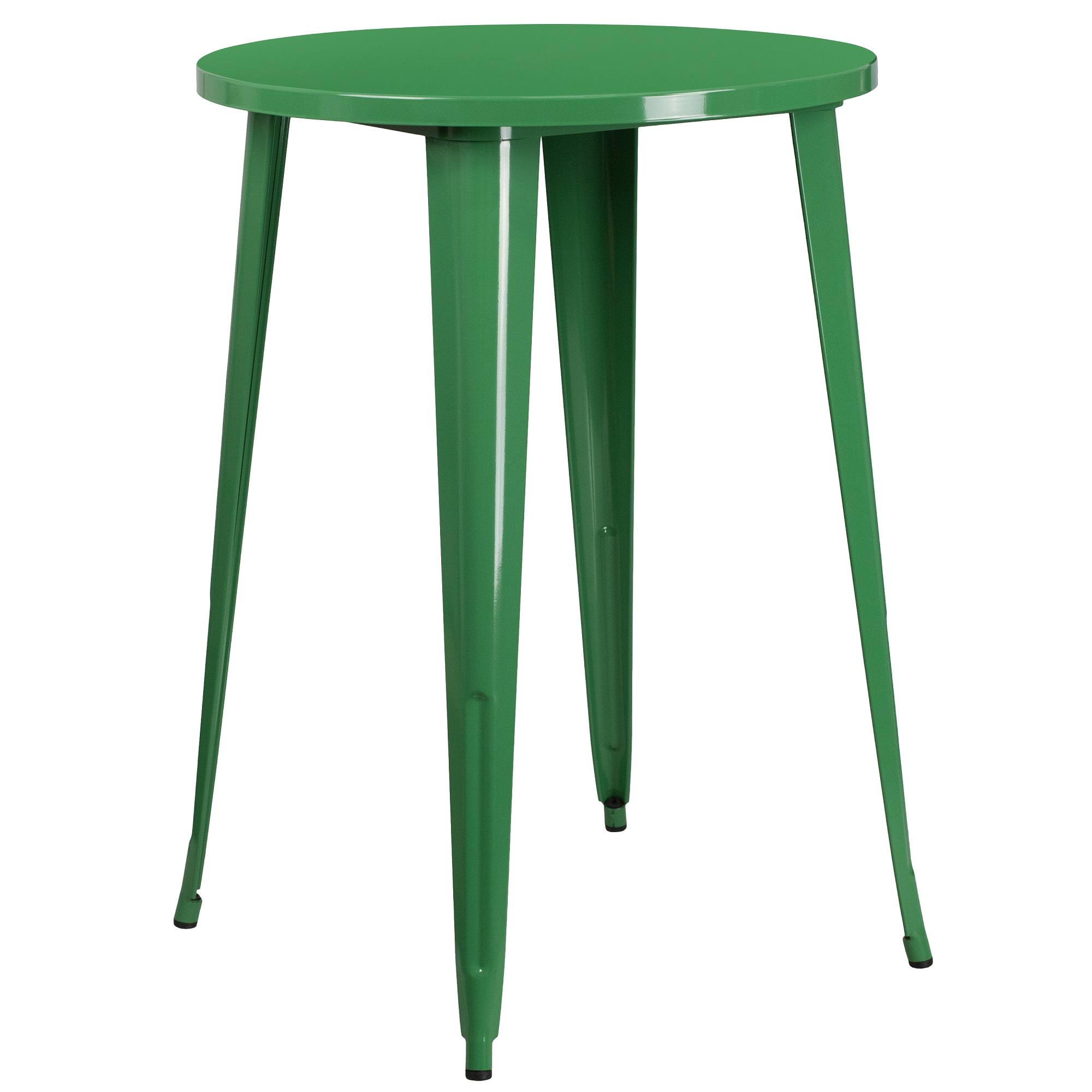 41'' Green Round Metal Indoor-Outdoor Bar Height Table - 7WHA1V_7N5Y