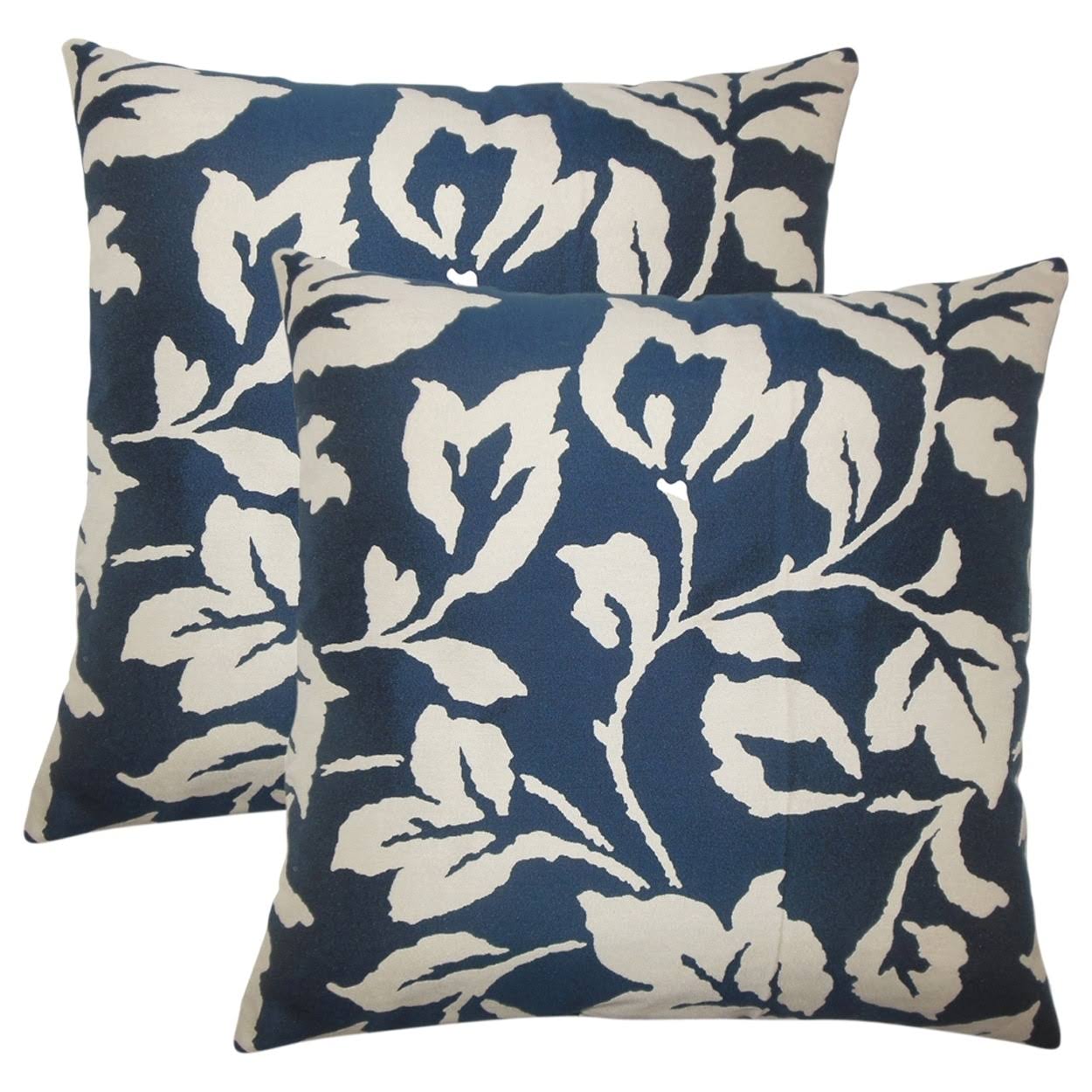 The Pillow Collection Set of 2 Solana Floral Throw Pillows in KK8F5Y_SYQO
