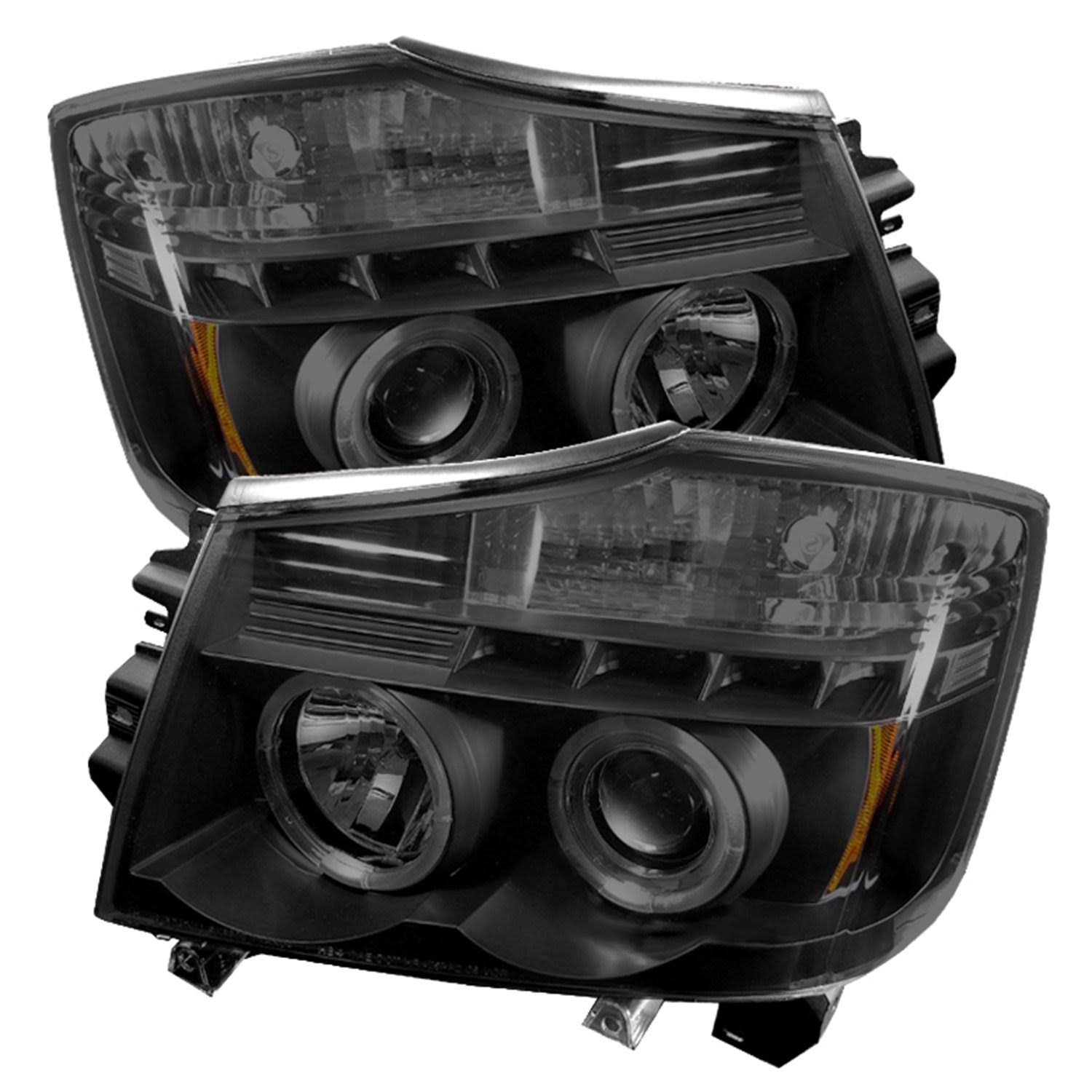2005 Nissan Titan Spyder Halo LED Projector Headlights - 1F6TCZ_O0OO