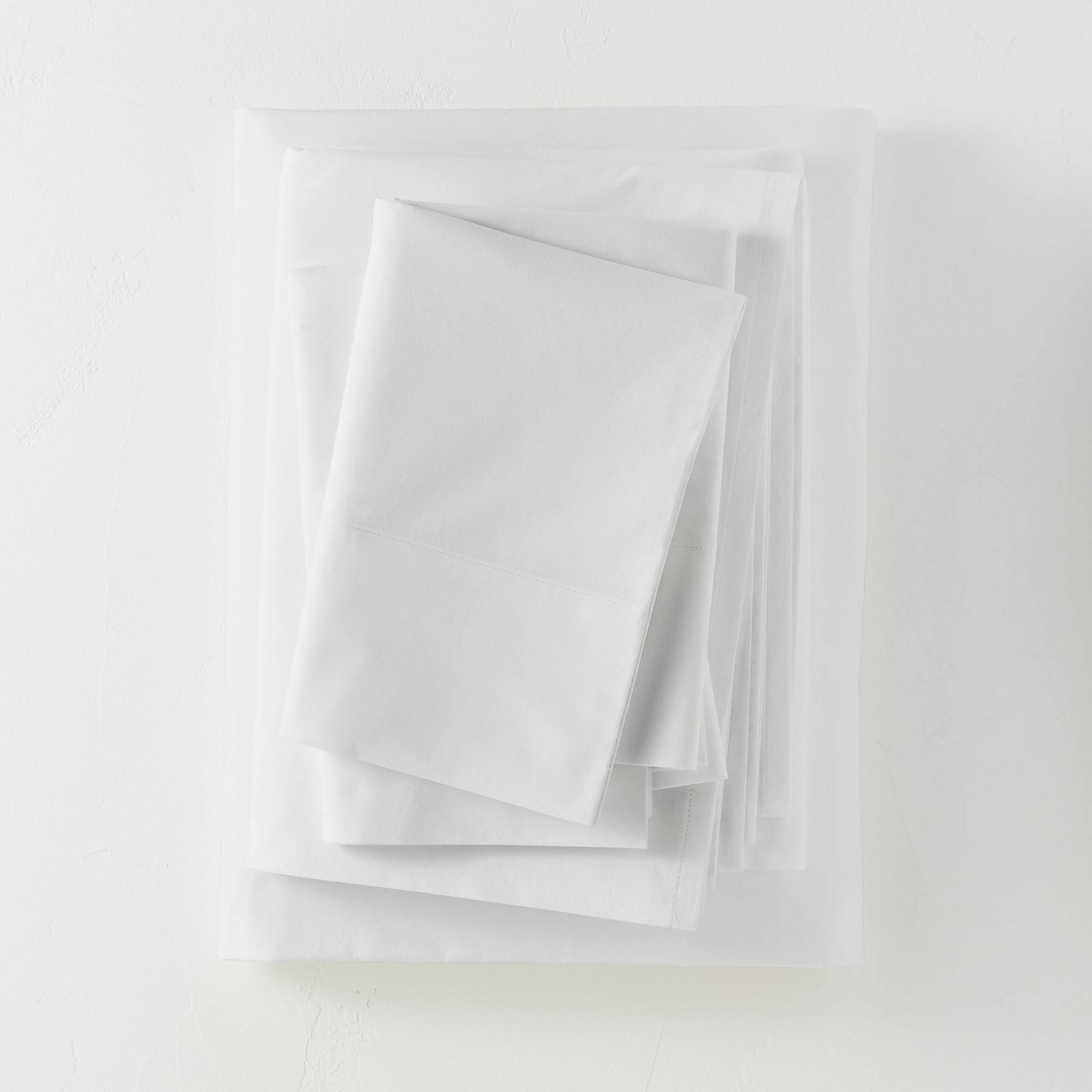King Washed Supima Percale Solid Sheet Set White - HNFKU6_1R9P