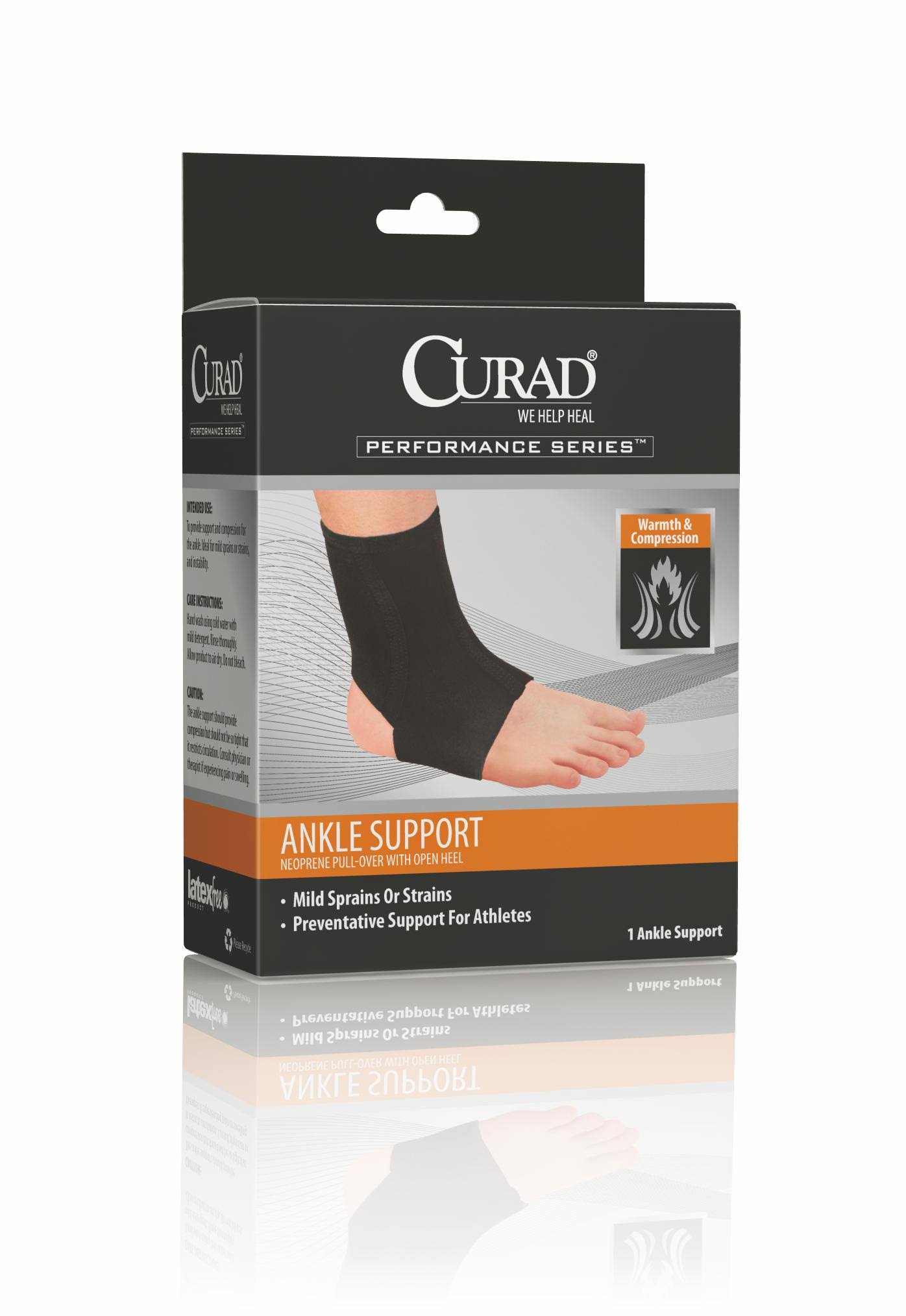 Curad Neoprene Open Heel Ankle SUPPORT, Medium, 4/MFA6DJ_H2TY