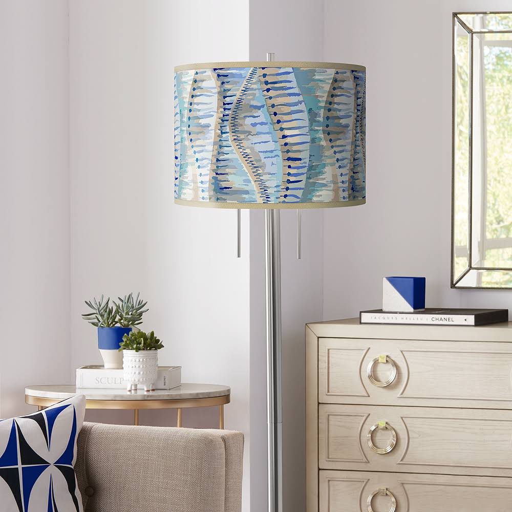 Giclee Glow Siren Giclee Brushed Nickel Garth Floor Lamp, GRCT5T_POY0