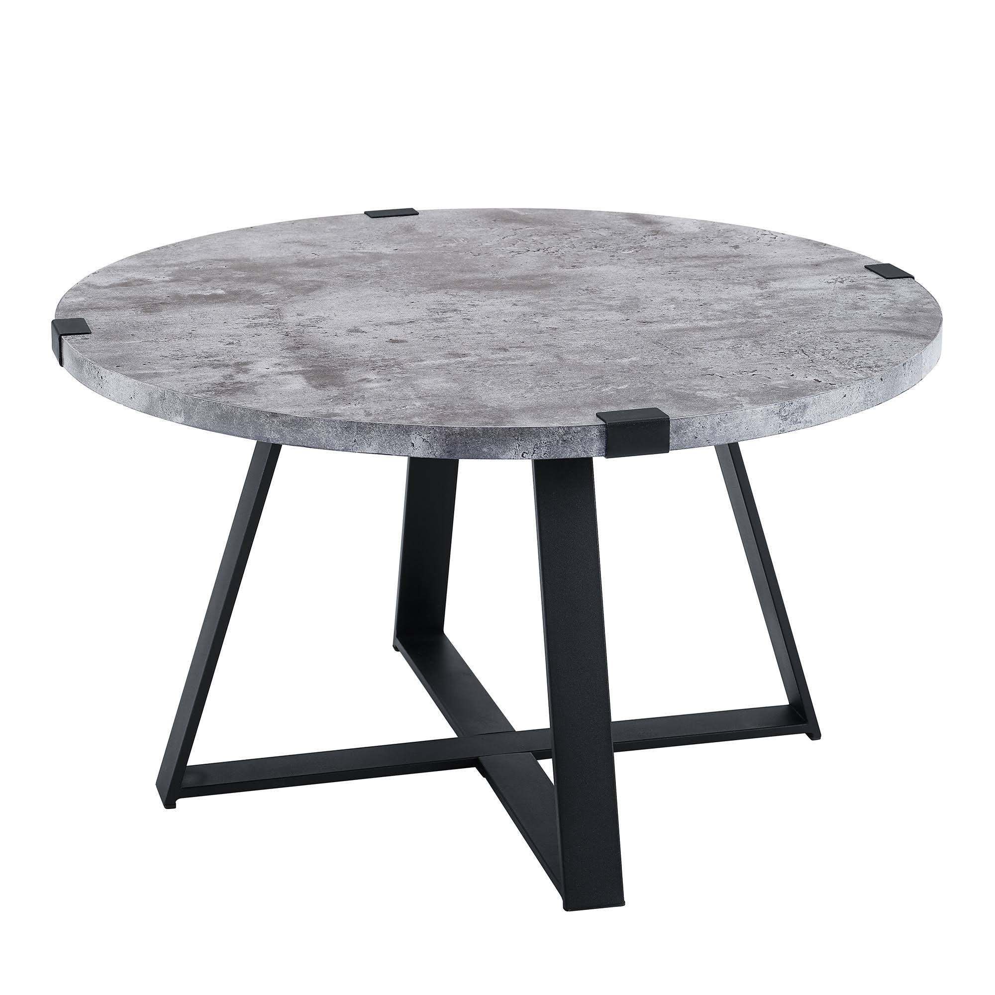 We Furniture Rustic Round Coffee Table - Dark 7XIOGA_HKRU