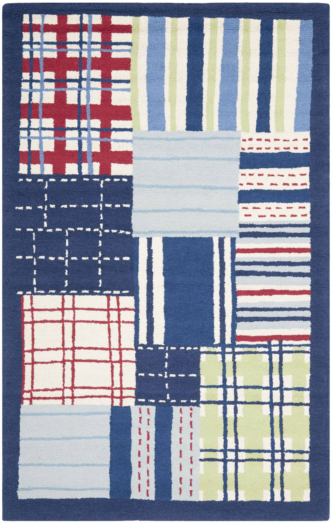 Safavieh Kids Blue/Multi 4 ft. x 6 ft. Plaid Area IAQGIY_LAHM