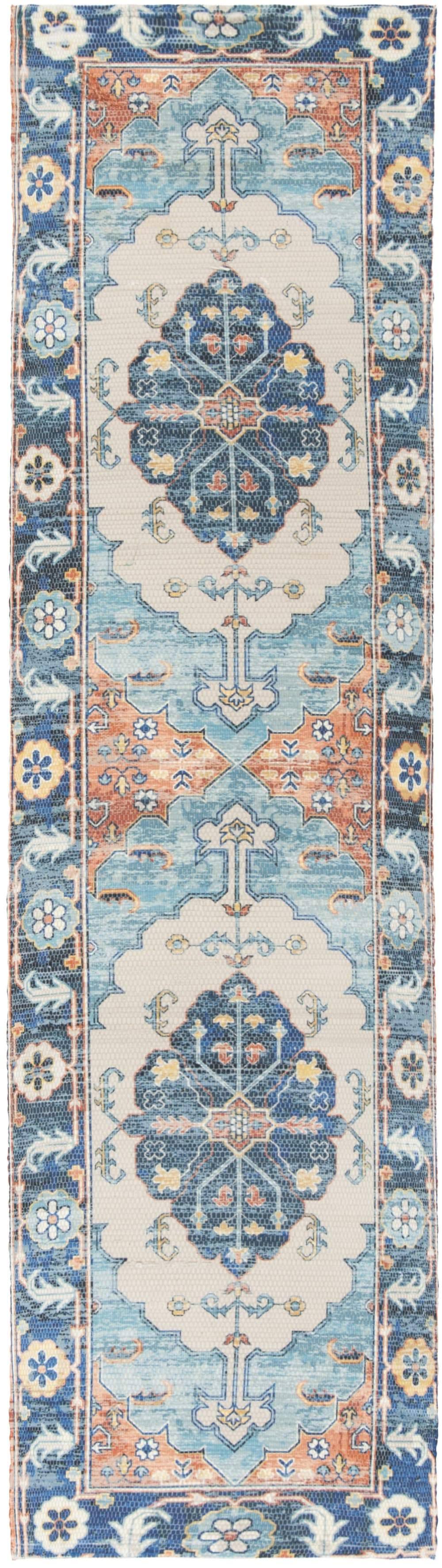 Safavieh Saffron 585 Area Rug | Blue / Coral | 8' x 10' CSCAXH_LJTT