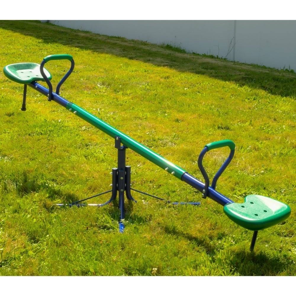 Aleko Bsw06 Outdoor Sturdy Child 360-Degree Spinning Seesaw Play Set - KQOQRP_FYIC