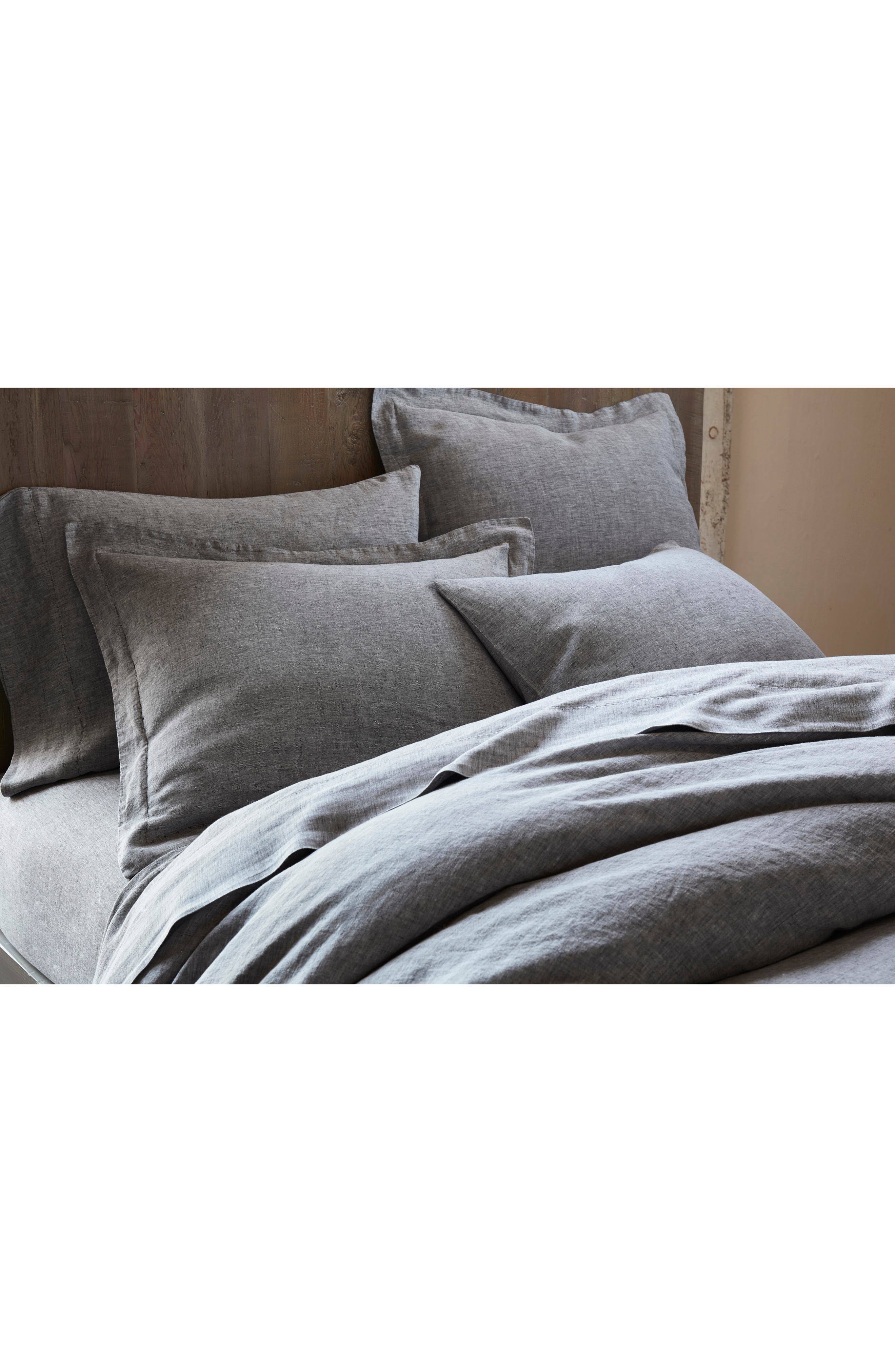 Coyuchi Organic Linen Chambray Duvet COVER, Charcoal Chambray, Full/FQGQXN_TZDD