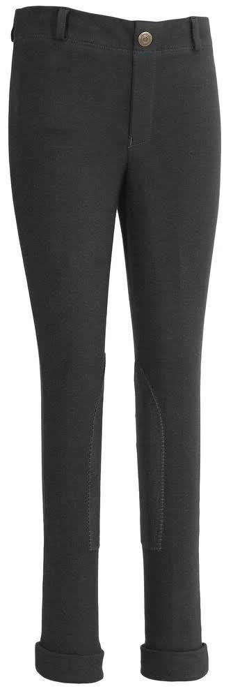 TuffRider Children's Cotton Embroidered Pull-On Jodhpurs, Black / NPHEDF_IVRX