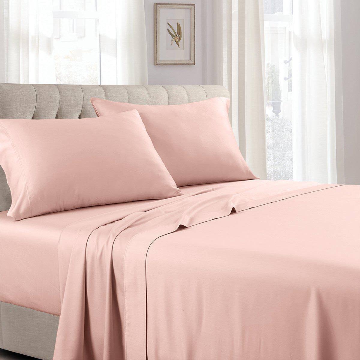 Solid Sheet Set Sateen 300 Count California King / Blush by Royal JANZ1N_XKL0