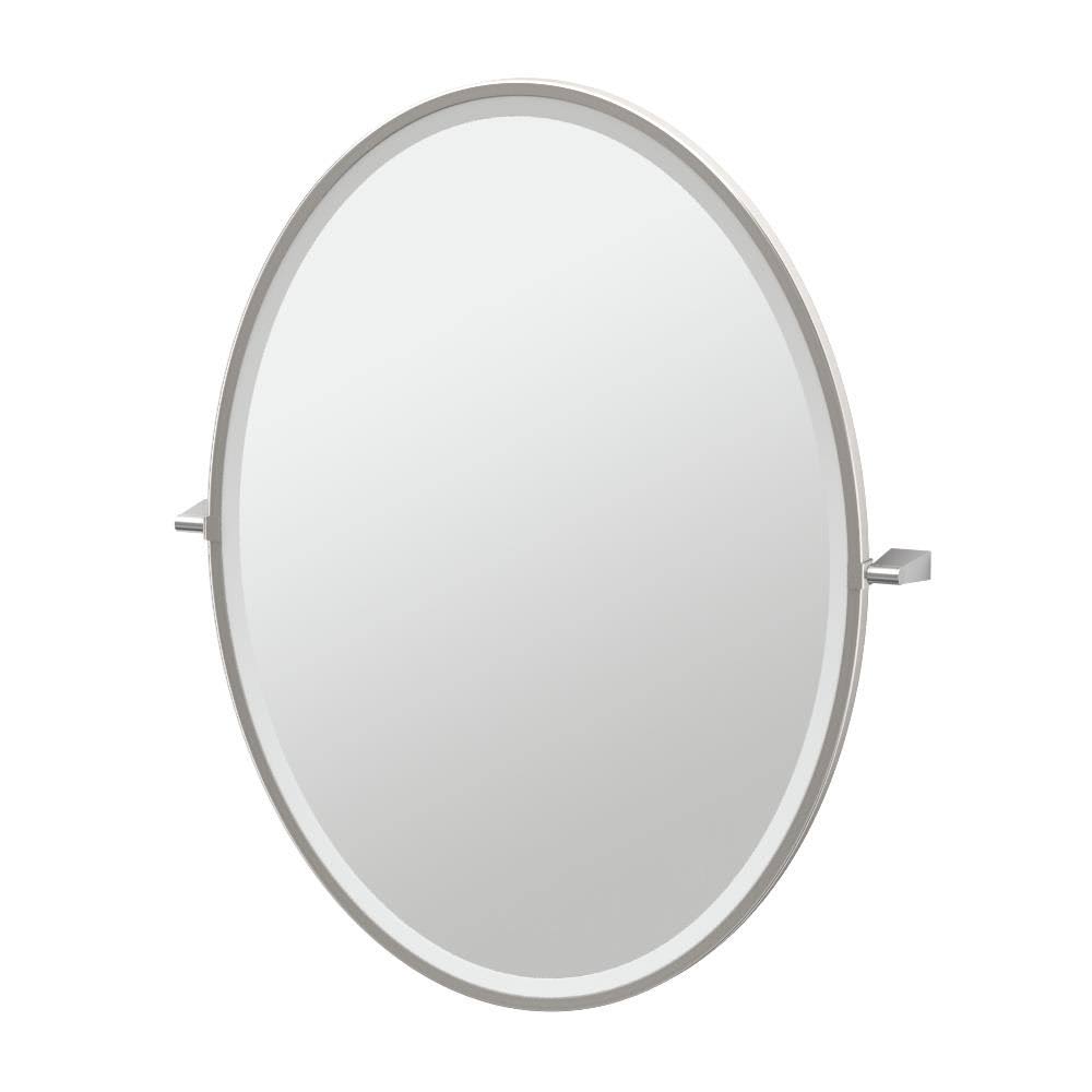 Gatco - 4389FLG Bleu Framed Large Oval Mirror, Satin 7LTRCN_JTLI