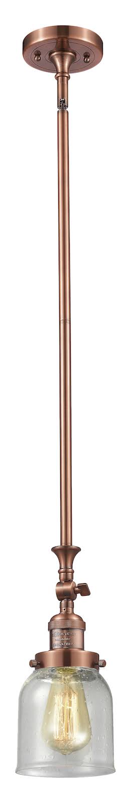 Innovations Lighting 206-AC-G54 Small Bell Mini Pendant Antique ACKXJR_HGWP