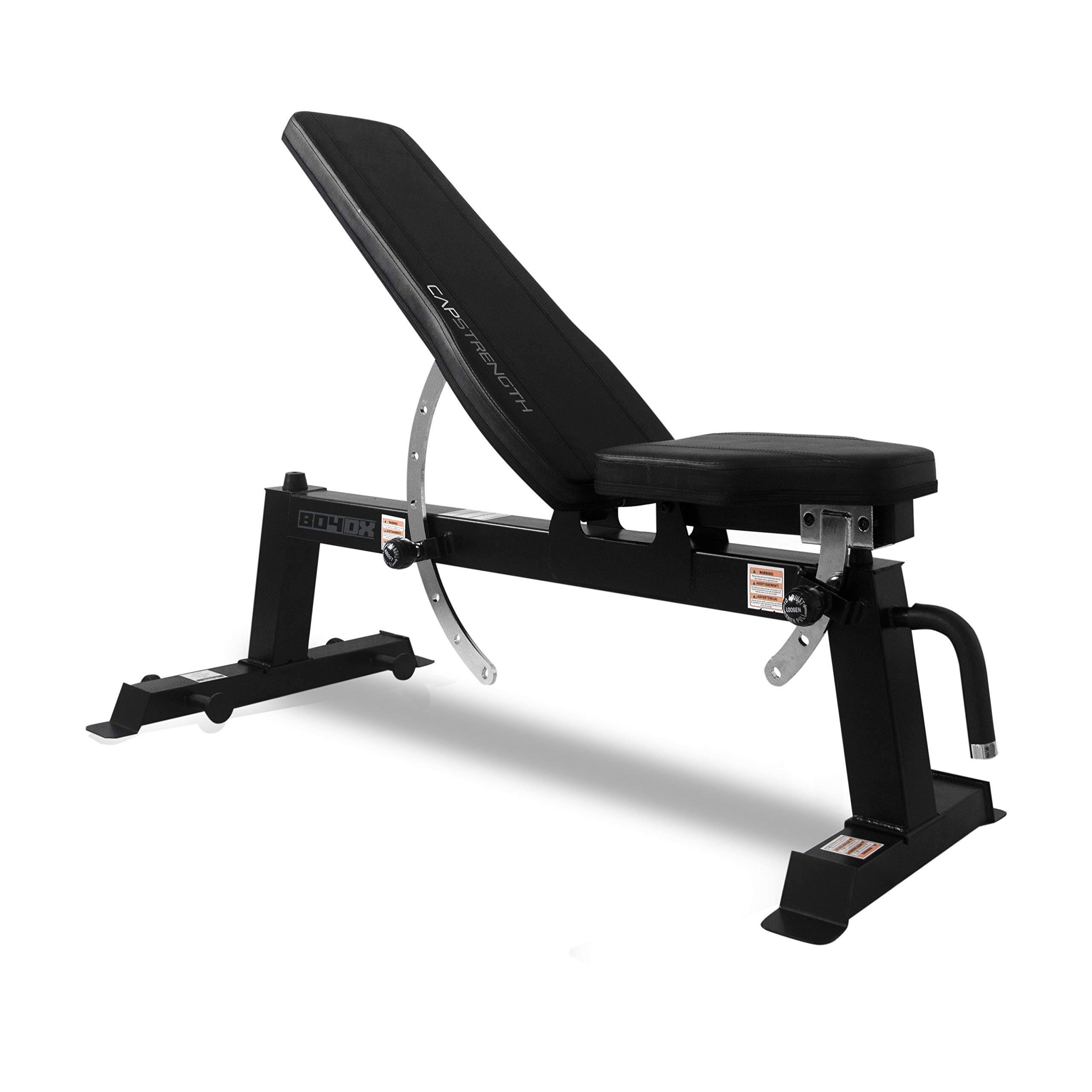 Cap Barbell Deluxe Utility Weight Bench, Black (fm-cs804dx-bk) 8TXHCU_ZGH6