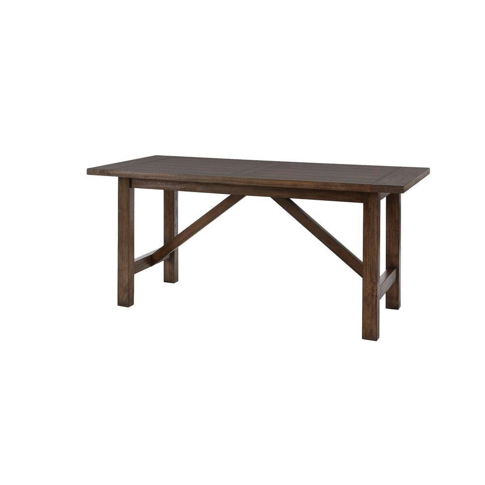 Plum Hill Smoke Brown Wood Rectangular Dining Table for 6 (66 in. L x 30 in. H) VWL6RD_WWXB