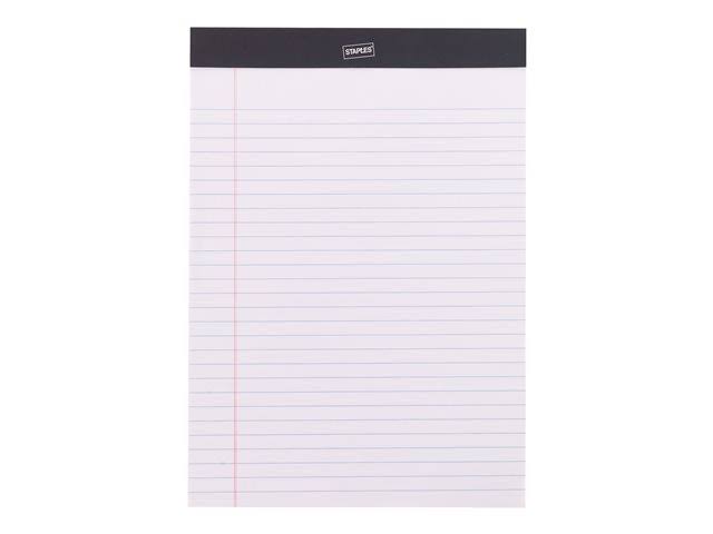 Staples Notepads 8.25 inch x 11.75 inch Wide White 50 Sh./Pad 72 Pads/PK WEGSYP_BXZY