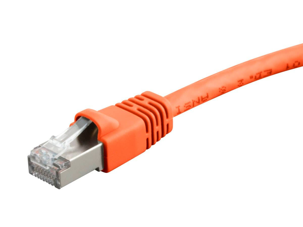 Monoprice Cat6a Ethernet Patch Cable - Network Internet Cord - RJ45, 550MHz, STP, Pure Bare Copper WIRE, 10G, 26AWG, 10ft, 4FPX1S_OOBP