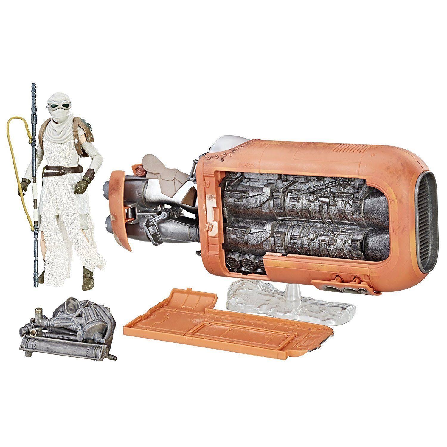 Star Wars The Black Series Rey's Speeder (Jakku) and Figure, Size: 6 JOQFRY_CRM4