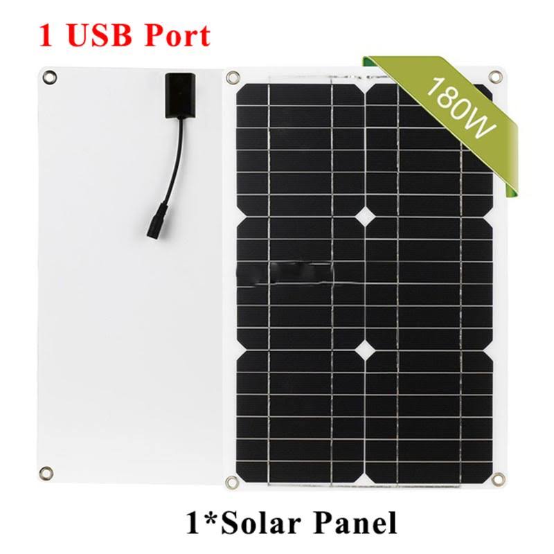(180W 12V) Protable Solar Panel Kit 1/2 USB Port with 20A LCD Display Solar, Charge Controller, Size K3WUGI_O8MD